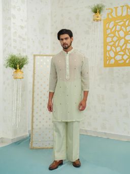 Runit Gupta - Pista N.C. Kurta with Pyjama