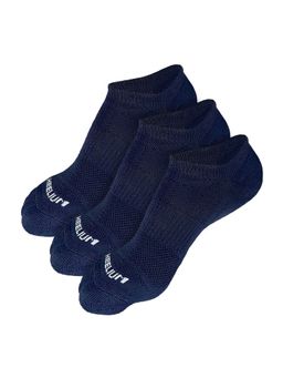 Heelium - Bamboo Zero Ankle Socks for Men - Odour Free - Breathable - 3 Pairs - Navy Blue