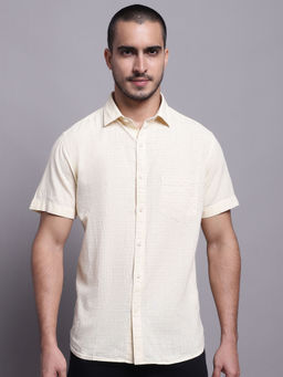 Cantabil - Mens Checks Lemon Casual Shirt