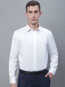 Cantabil - Mens Solid White Formal Shirt