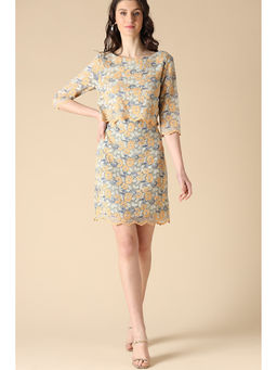 Gipsy - Peach Fashion Net Fabric Dresses