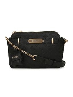 Guess - Bea Double Zip Crossbody Black Sling And Cross Bags