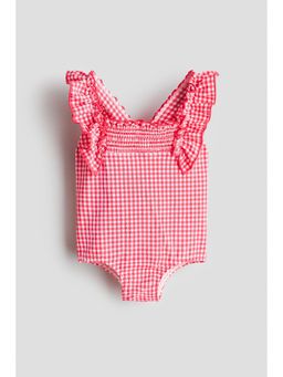 H&M - Girls Pink Textured swimsuit