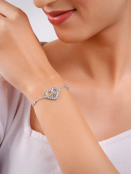 GIVA - 925 Silver Love Remix Bracelet, Adjustable