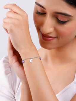 GIVA - 925 Silver Celestial Bloom Bracelet, Adjustable