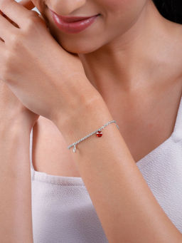 GIVA - 925 Silver Celestial Bloom Bracelet, Adjustable