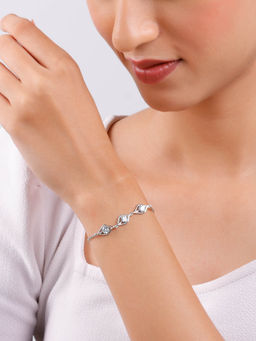 GIVA - 925 Silver Sparkling Bracelet, Adjustable