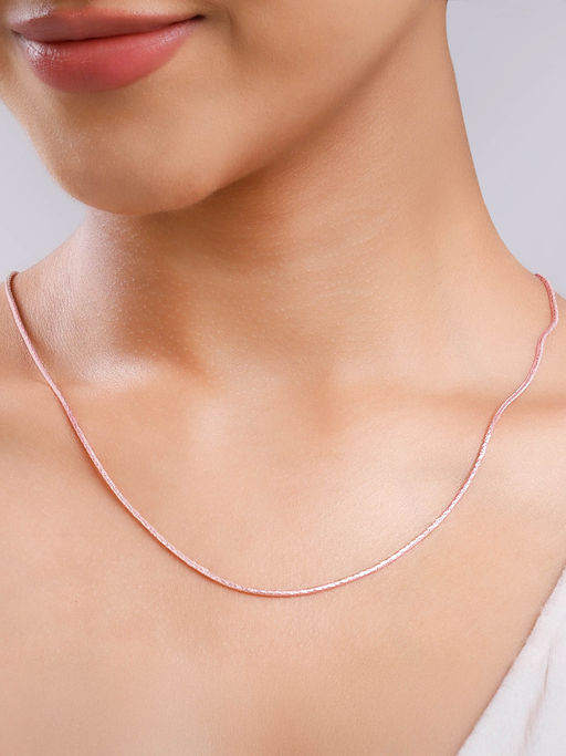 GIVA 925 Silver Rose Gold Style Up Chain