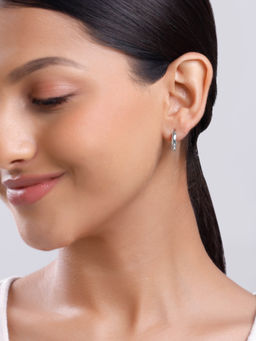 GIVA - 925 Silver Everyday Glam Hoop Earrings