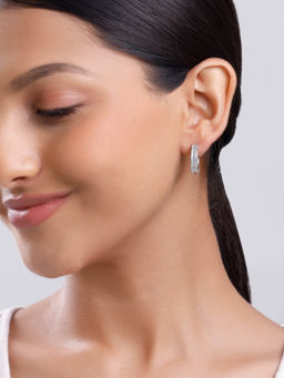 GIVA - 925 Silver Zirconia Hoop Earrings