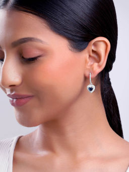 GIVA - 925 Silver Royal Heart Earrings