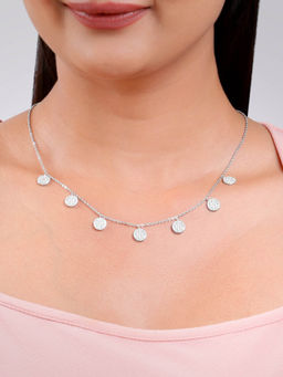 GIVA - 925 Silver Oval Charm Necklace