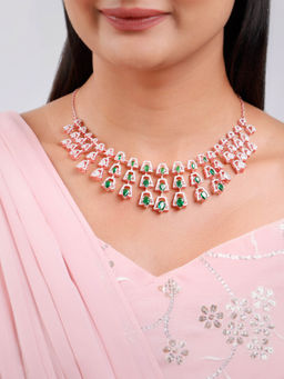 GIVA - 925 Silver Rose Gold Alexandra Necklace
