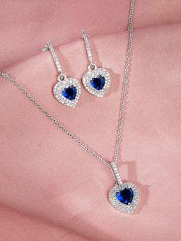 GIVA - 925 Silver Royal Heart Jewelry Set