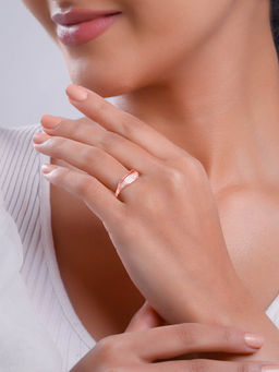 GIVA - 925 Silver Rose Gold Daze Ring