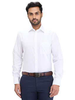 Park Avenue - Luxus Fit Formal Shirt Full Sleeves Collar Neck Solid White