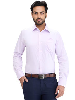 Park Avenue - Luxus Fit Formal Shirt Full Sleeves Collar Neck Solid Purple