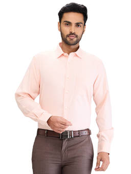 Park Avenue - Regular Fit Formal Shirt Full Sleeves Collar Neck Printed Orange