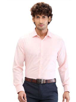 Park Avenue - Regular Fit Formal Shirt Full Sleeves Collar Neck Printed Pink