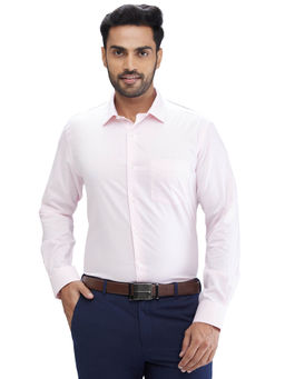 Park Avenue - Regular Fit Formal Shirt Full Sleeves Collar Neck Geometric Pink