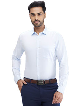 Park Avenue - Regular Fit Formal Shirt Full Sleeves Collar Neck Printed Green