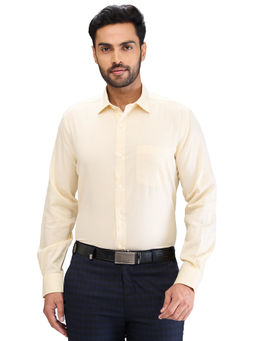 Park Avenue - Regular Fit Formal Shirt Full Sleeves Collar Neck Stripes Yellow