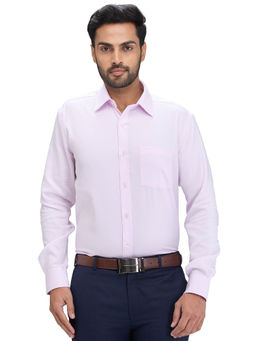 Park Avenue - Regular Fit Formal Shirt Full Sleeves Collar Neck Solid Red