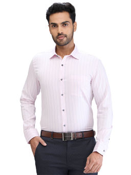 Park Avenue - Slim Fit Formal Shirt Full Sleeves Collar Neck Stripes Purple