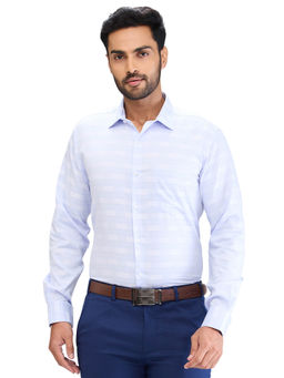 Park Avenue - Slim Fit Formal Shirt Full Sleeves Collar Neck Checks Blue