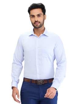Park Avenue - Slim Fit Formal Shirt Full Sleeves Collar Neck Checks Blue