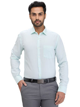 Park Avenue - Slim Fit Formal Shirt Full Sleeves Collar Neck Textured Green