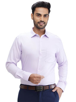 Park Avenue - Slim Fit Formal Shirt Full Sleeves Collar Neck Textured Purple