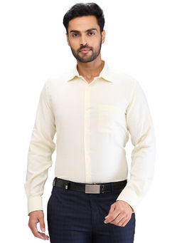 Park Avenue - Slim Fit Formal Shirt Full Sleeves Collar Neck Checks Yellow