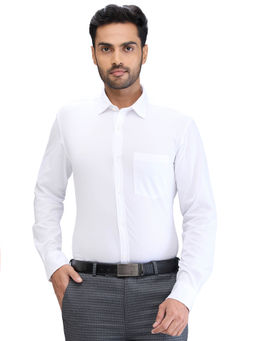Park Avenue - Slim Fit Formal Shirt Full Sleeves Collar Neck Solid White
