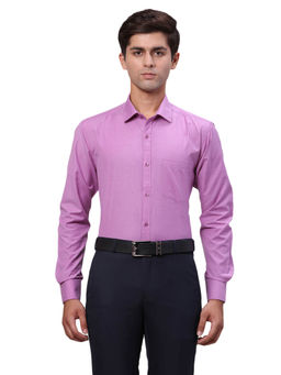Park Avenue - Slim Fit Formal Shirt Full Sleeves Collar Neck Solid Purple