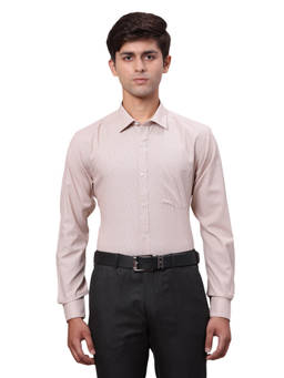 Park Avenue - Slim Fit Formal Shirt Full Sleeves Collar Neck Textured Pink