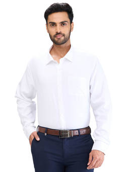 Park Avenue - Slim Fit Formal Shirt Full Sleeves Collar Neck Solid White