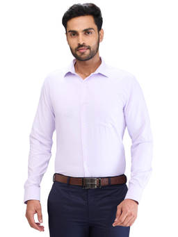 Park Avenue - Slim Fit Formal Shirt Full Sleeves Collar Neck Solid Purple