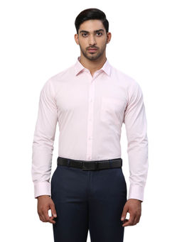 Park Avenue - Slim Fit Formal Shirt Full Sleeves Collar Neck Solid Pink