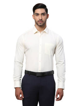Park Avenue - Slim Fit Formal Shirt Full Sleeves Collar Neck Solid White