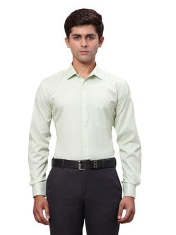 Park Avenue - Slim Fit Formal Shirt Full Sleeves Collar Neck Textured Green