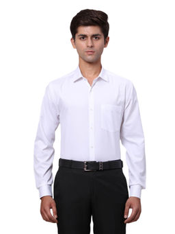 Park Avenue - Slim Fit Formal Shirt Full Sleeves Collar Neck Solid White