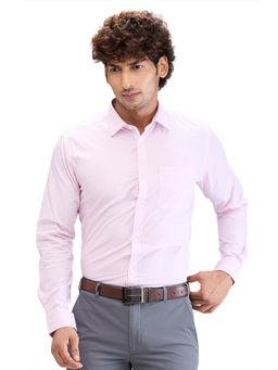 Park Avenue - Slim Fit Formal Shirt Full Sleeves Collar Neck Checks Pink