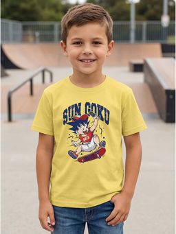 HELLCAT - Graphic Print Yellow Boys T-Shirt