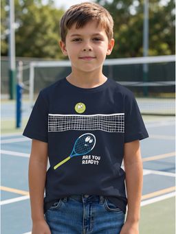 HELLCAT - Graphic Print Navy Blue Boys T-Shirt