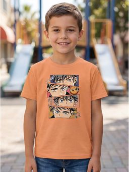 HELLCAT - Graphic Print Orange Boys T-Shirt