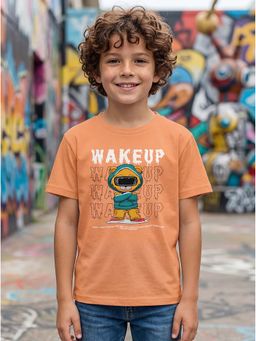 HELLCAT - Graphic Print Rust Boys T-Shirt
