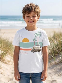 HELLCAT - Graphic Print White Boys T-Shirt