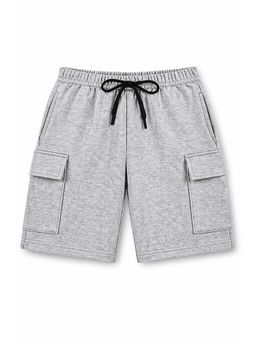 Trampoline - Boys Grey Cotton Terry Loop Cargo Shorts