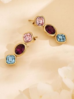 Guess - Women Multi-Color Mamounia Gold Plated Drop Earrings